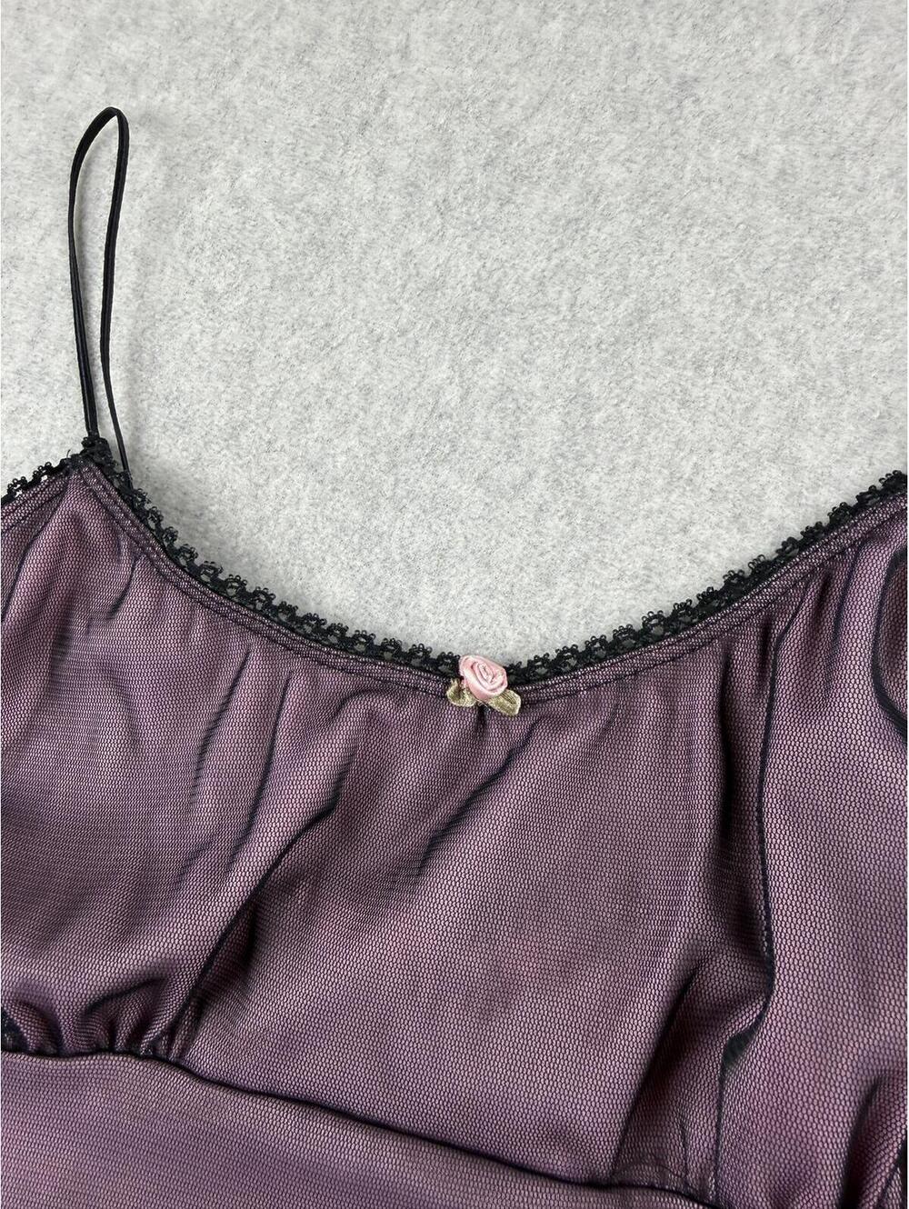 90s mesh overlay slip dress - Picture 5 of 7
